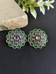 Enamel Floral Style Stud Earring | Dynamic Jewelove