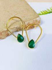 Mystical Drop Golden Earrings | Dynamic Jewelove