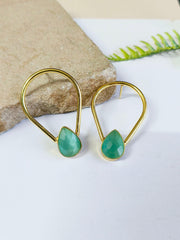 Mystical Drop Golden Earrings | Dynamic Jewelove