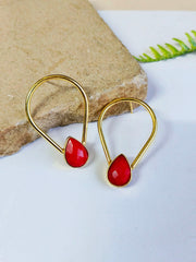 Mystical Drop Golden Earrings | Dynamic Jewelove