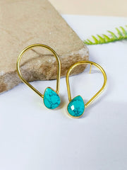 Mystical Drop Golden Earrings | Dynamic Jewelove