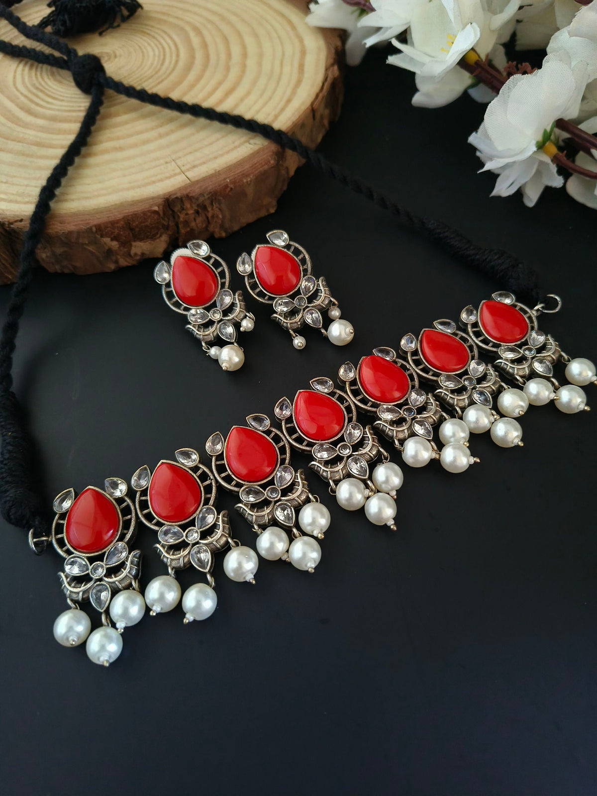 Oxidized Choker Set