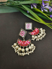 Hand-painted Oxidised Jewellery Earrings | Dynamic Jewelove