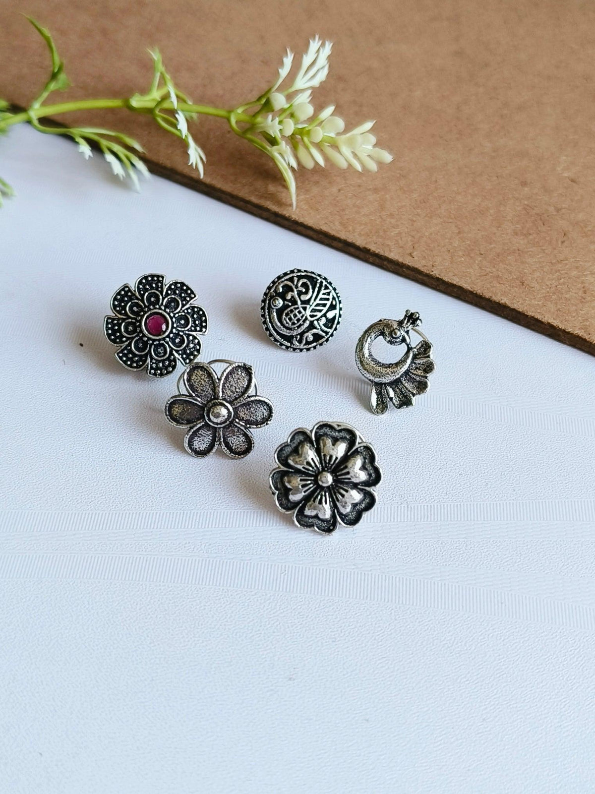 Radiant Enigma Oxidized Nosepins | Dynamic Jewelove