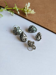 Dazzling Halo Oxidized Nosepins | Dynamic Jewelove