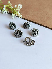 Vintage Charm Oxidized Nosepins | Dynamic Jewelove