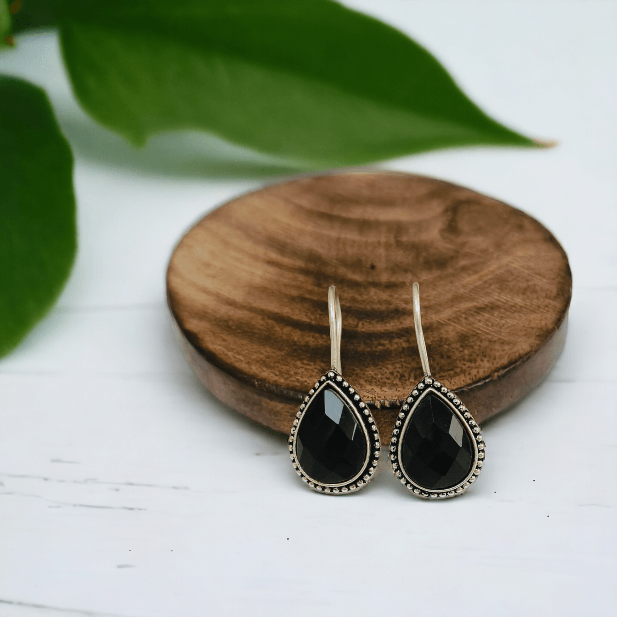 Oxidised Hook Earrings 