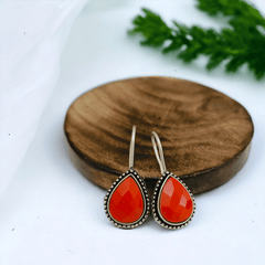 Drop Oxidized Hook Earrings | Dynamic Jewelove