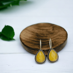 Drop Oxidized Hook Earrings | Dynamic Jewelove