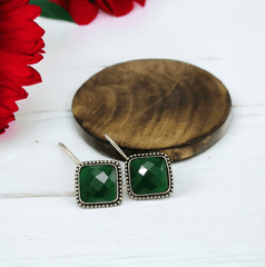 Monalisa Stone Oxidised Earrings | Dynamic Jewelove