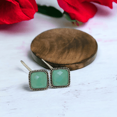 Monalisa Stone Oxidised Earrings | Dynamic Jewelove