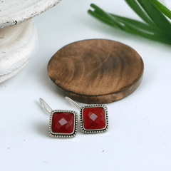 Monalisa Stone Oxidised Earrings | Dynamic Jewelove