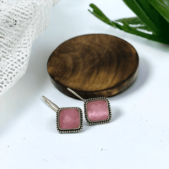 Monalisa Stone Oxidised Earrings | Dynamic Jewelove