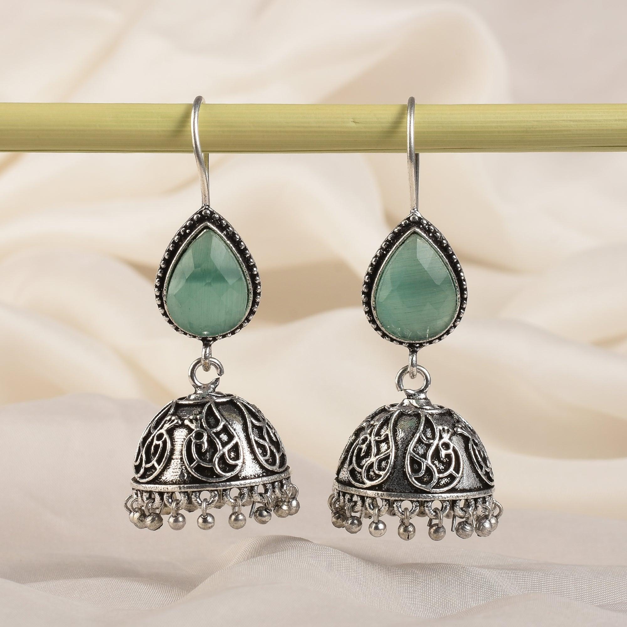 Traditional Trendy stone jhumki earring