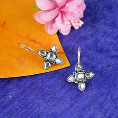 Star Oxidised Hook Earrings | Dynamic Jewelove