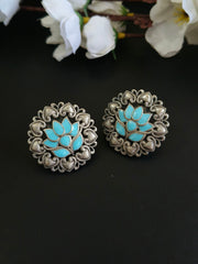 Dynamic Jewelove Oxidised Enamel Stud Earring