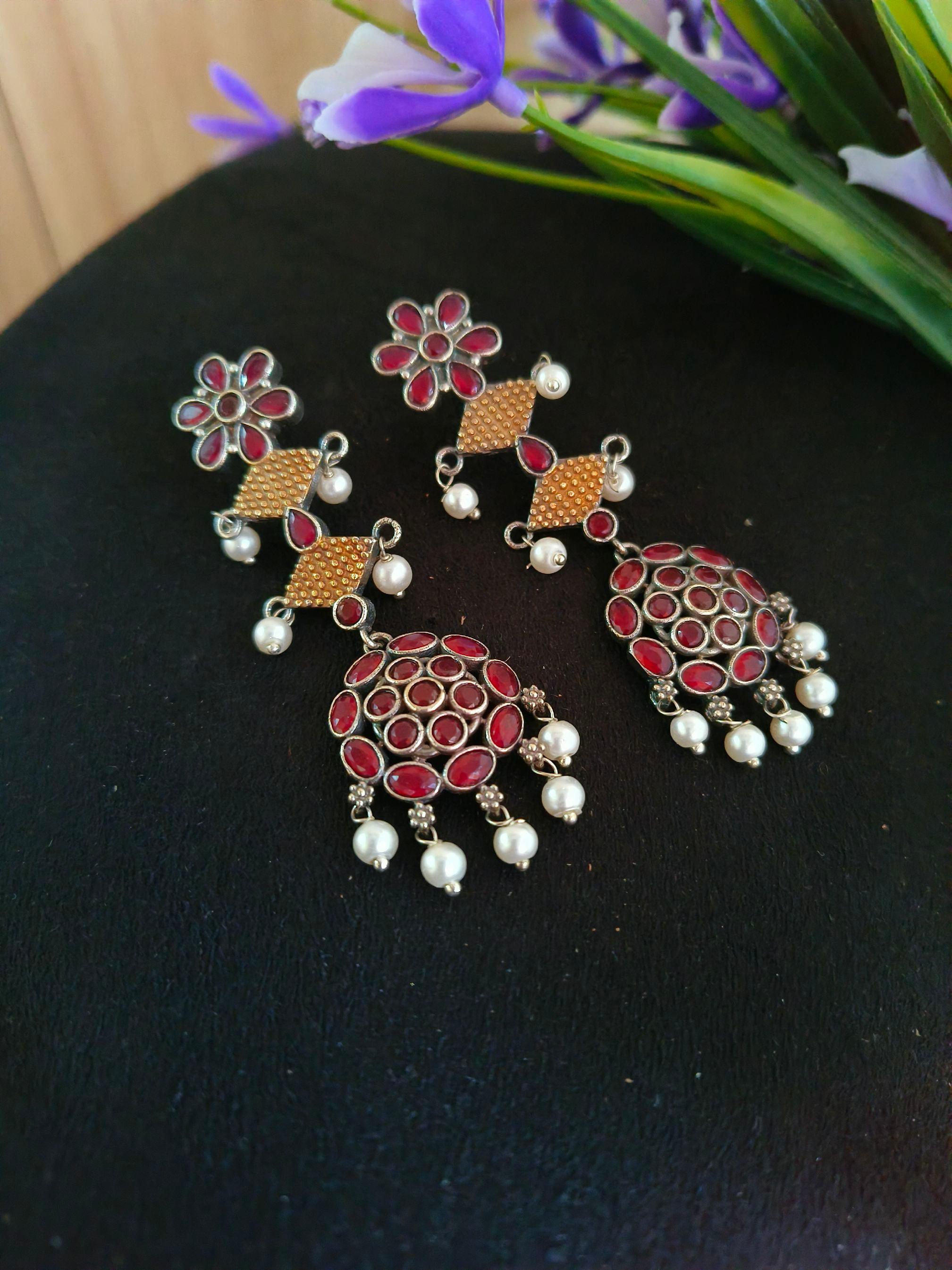 Oxidised Jhumka