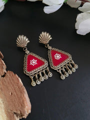 Trengle Style Enamel Earrings | Dynamic Jewelove