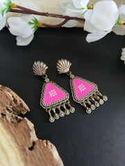 Trengle Style Enamel Earrings | Dynamic Jewelove