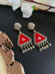 Trengle Style Enamel Earrings | Dynamic Jewelove