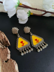 Trengle Style Enamel Earrings | Dynamic Jewelove