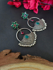 Chandbali Earrings Silver