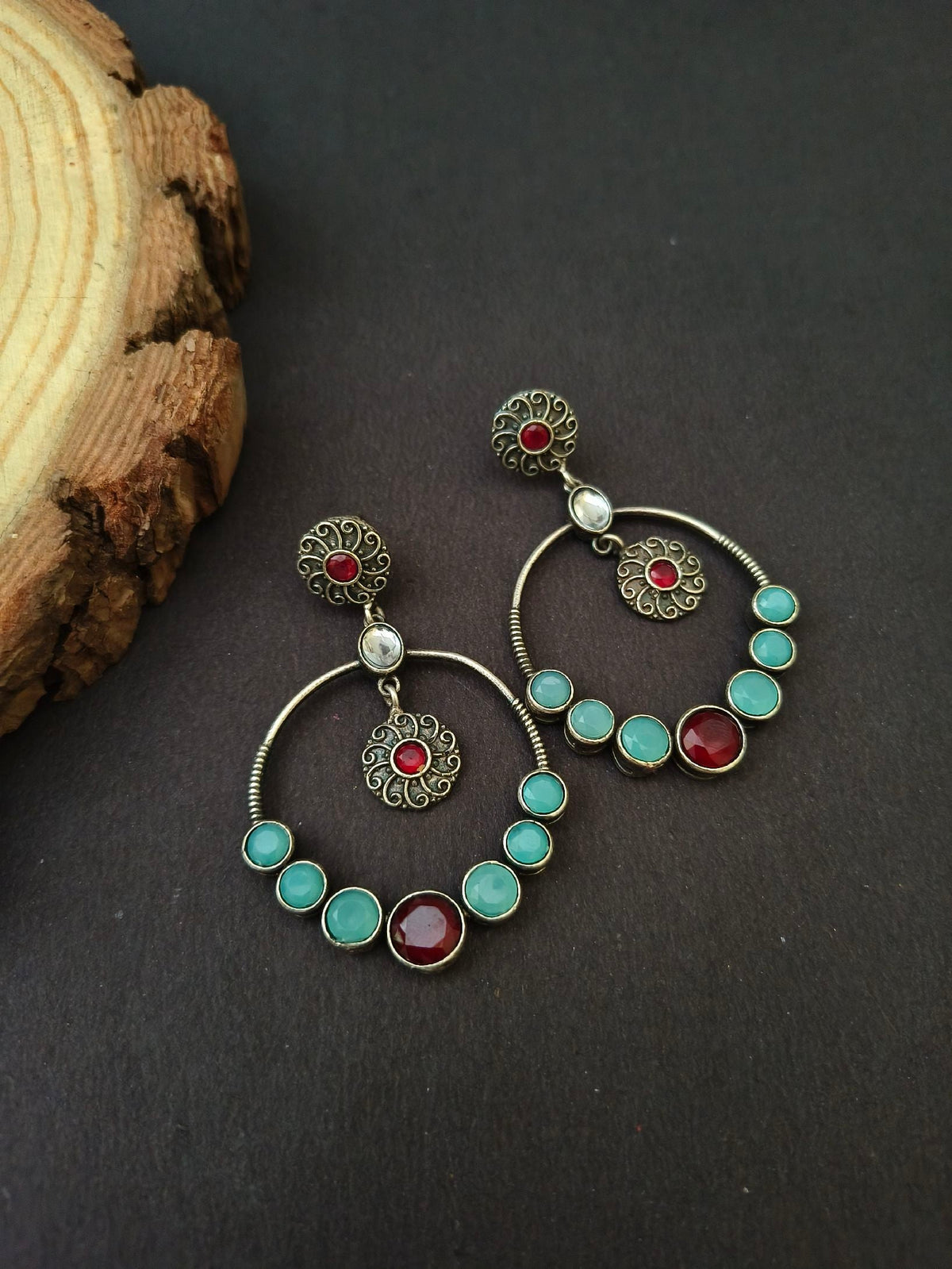 Silver Chandbali Earrings