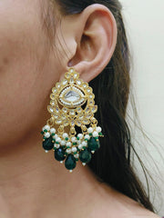 Gold-Plated Earrings with Colorful Pearls | Dynamic Jewelove