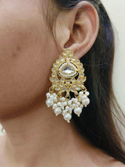 Gold-Plated Earrings with Colorful Pearls | Dynamic Jewelove