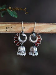 Oxidised jhumka earrings