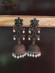 Oxidised Jhumka 