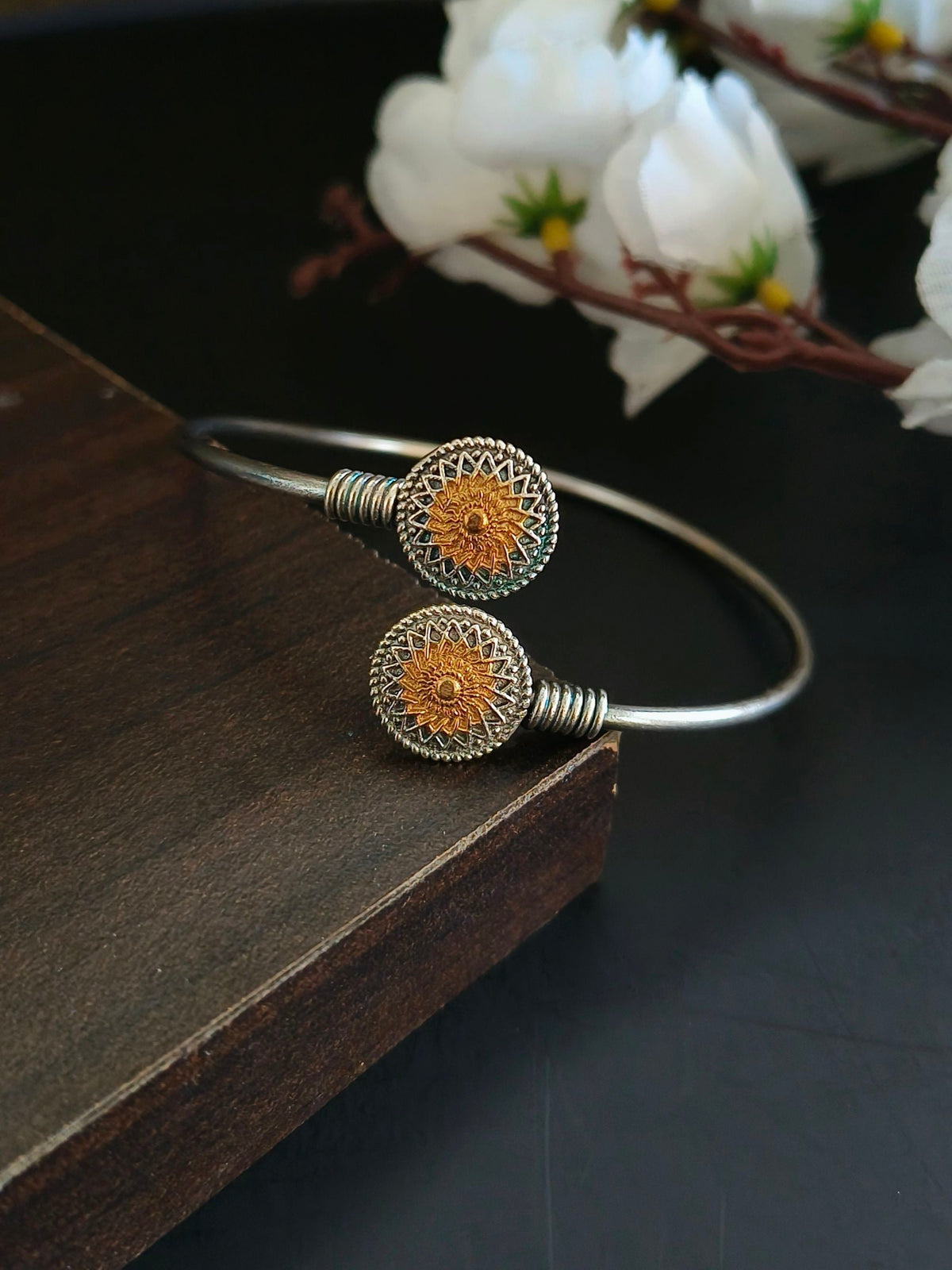 Dual-Tone Adjustable Bracelet for Girls, Perfect for Daily Wear | Dynamic Jewelove