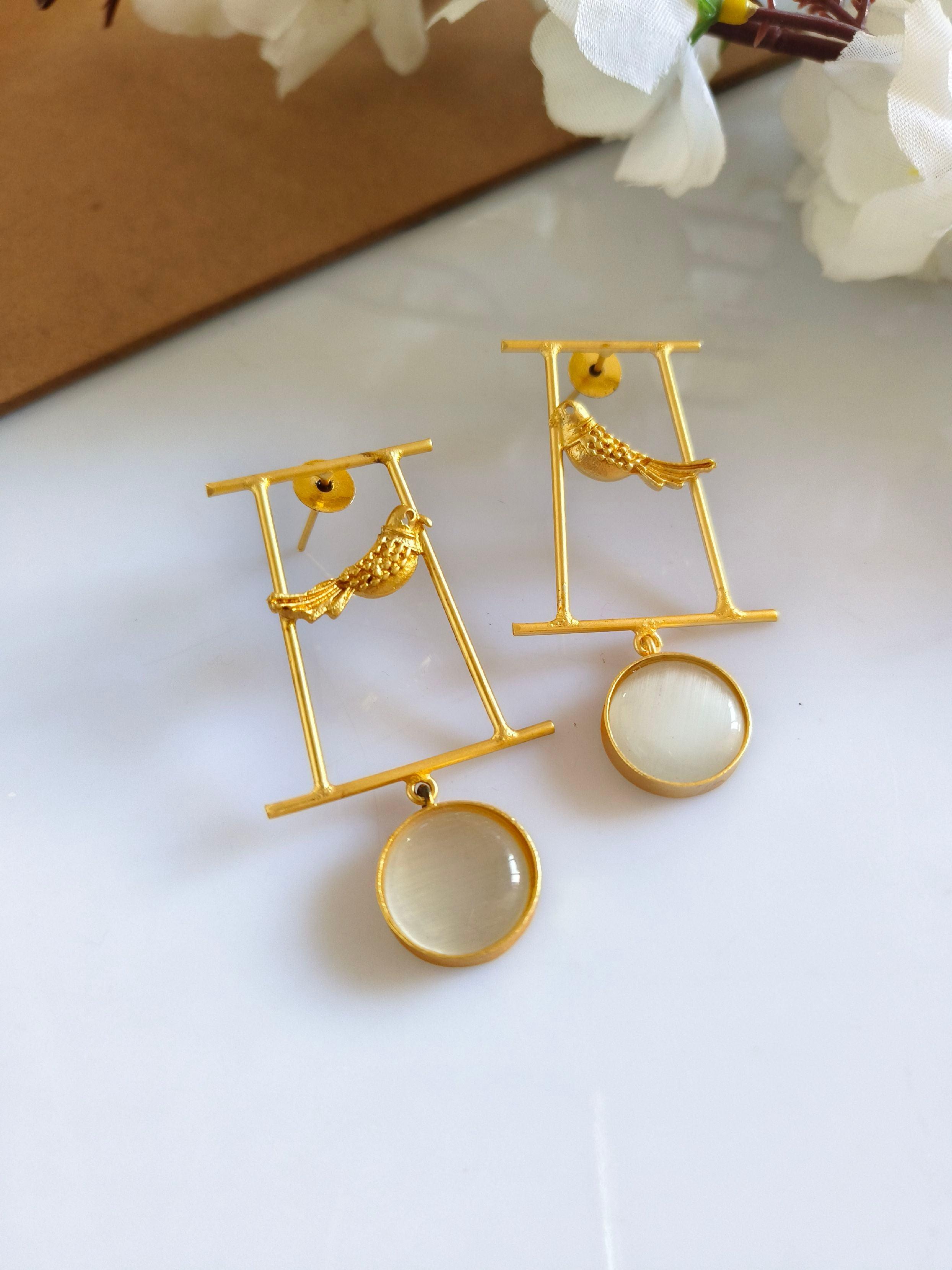 Golden Dangler Earrings