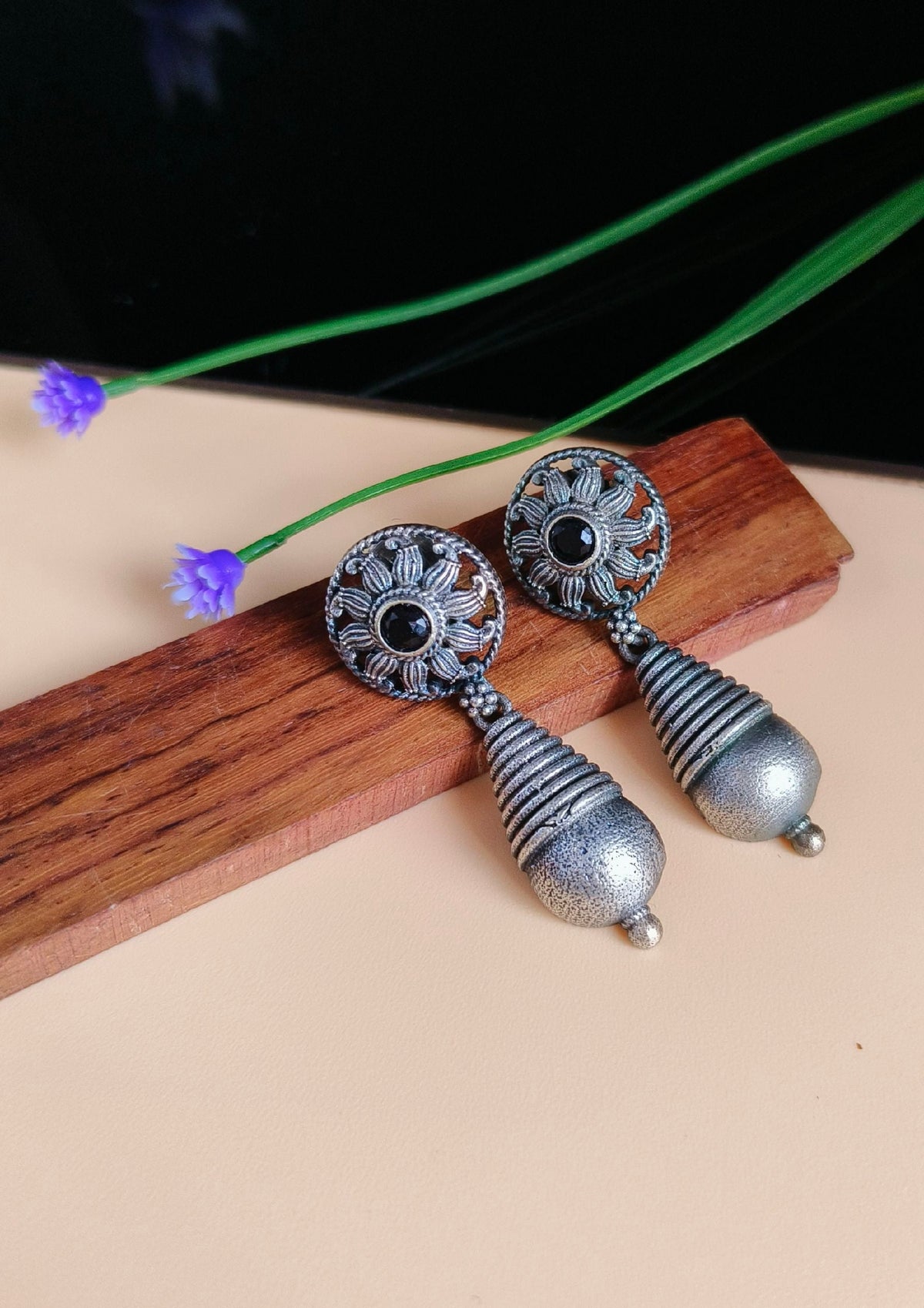 Oxidized Dangler Earrings