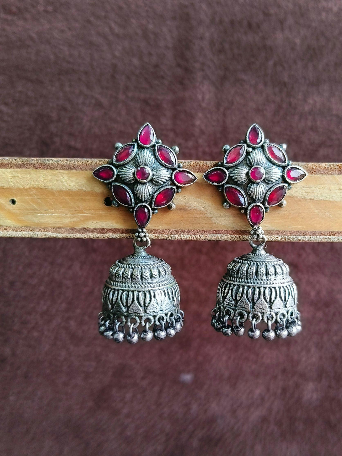 Oxidized Jhumka Earring 