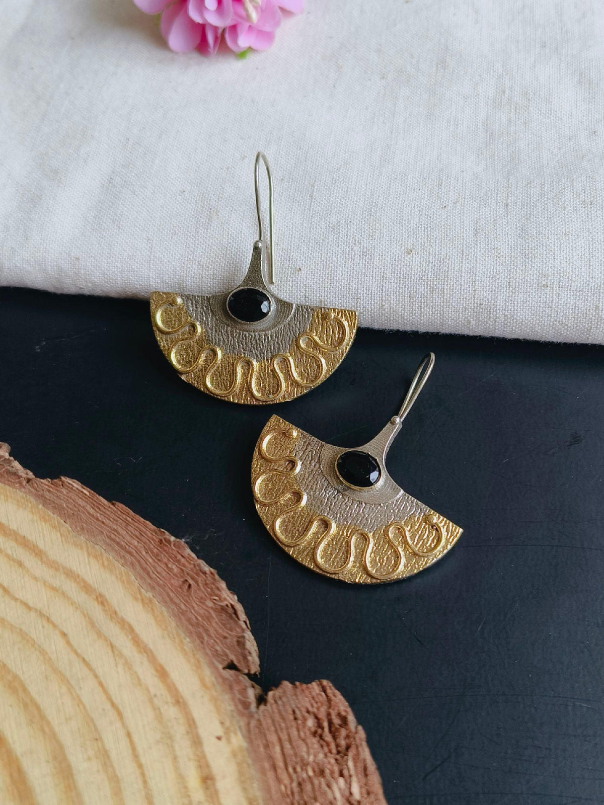 oxidized hook earrings