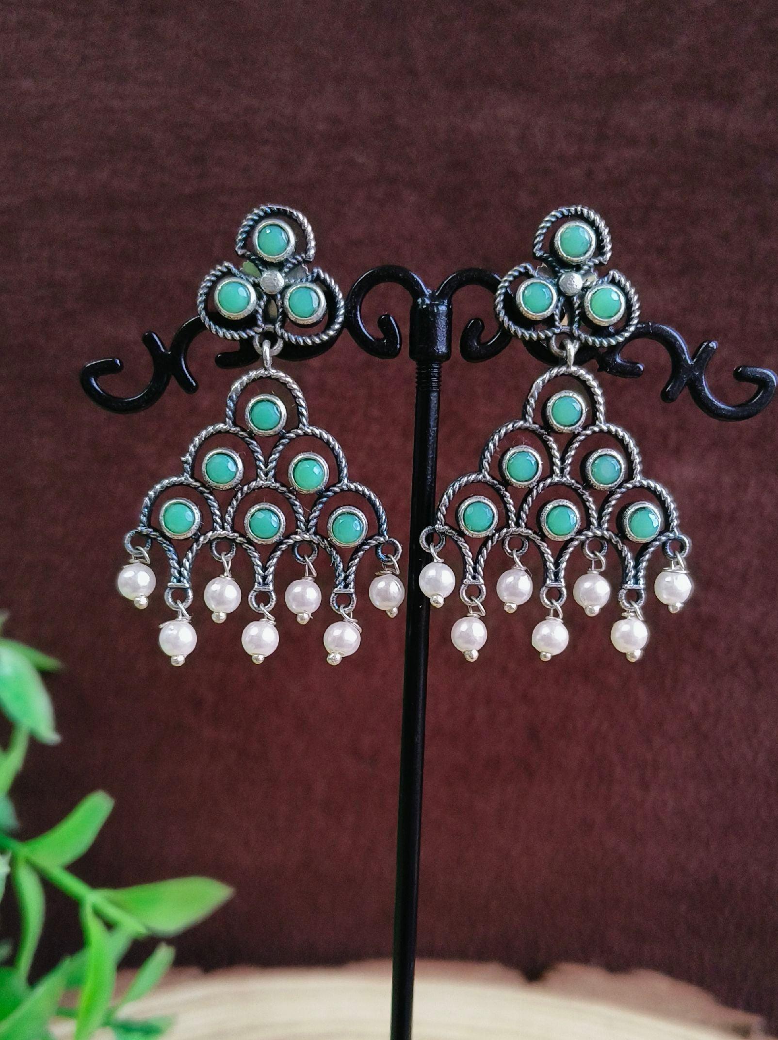 Oxidized Dangler Earrings