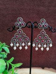 Oxidized Dangler Earrings