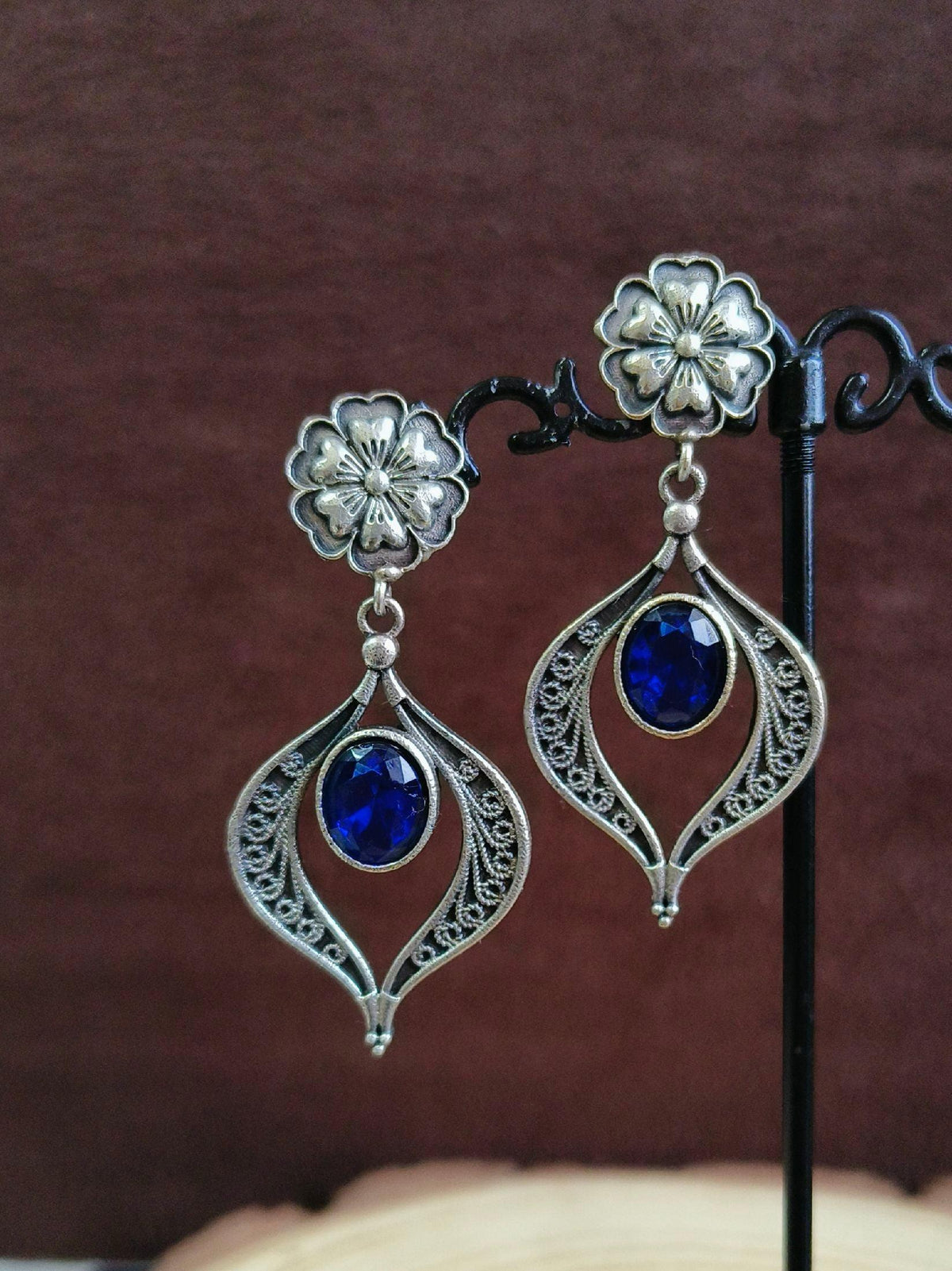 Oxidized Dangler Earrings