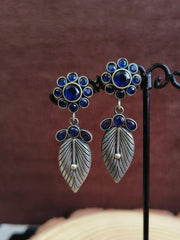 Leaf Oxidised Dangler Earrings | Dynamic Jewelove