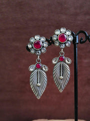 Leaf Oxidised Dangler Earrings | Dynamic Jewelove