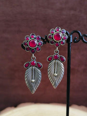 Leaf Oxidised Dangler Earrings | Dynamic Jewelove