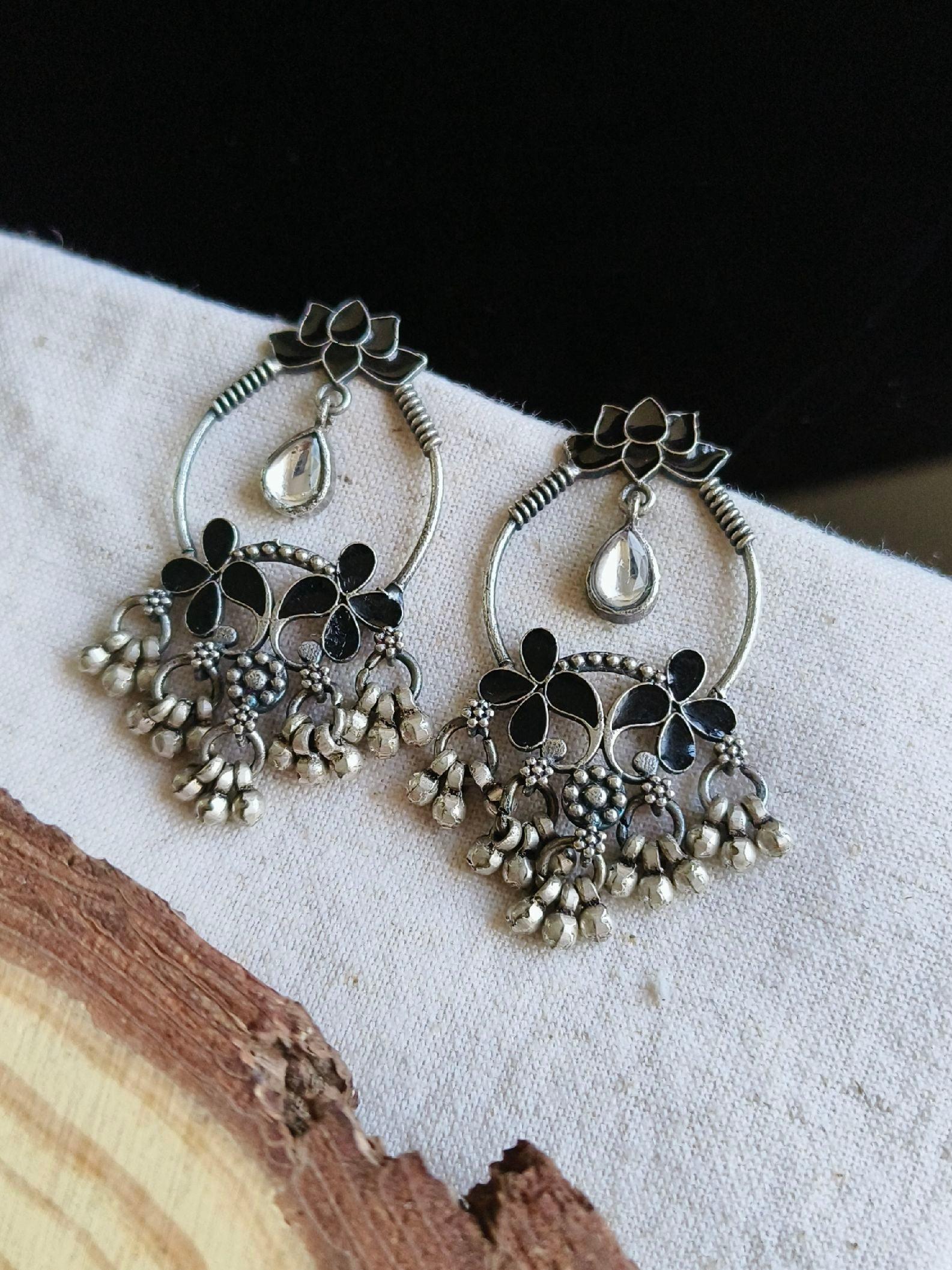 Lotus Chandbali Earrings