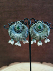 Oxidised dangler Earrings