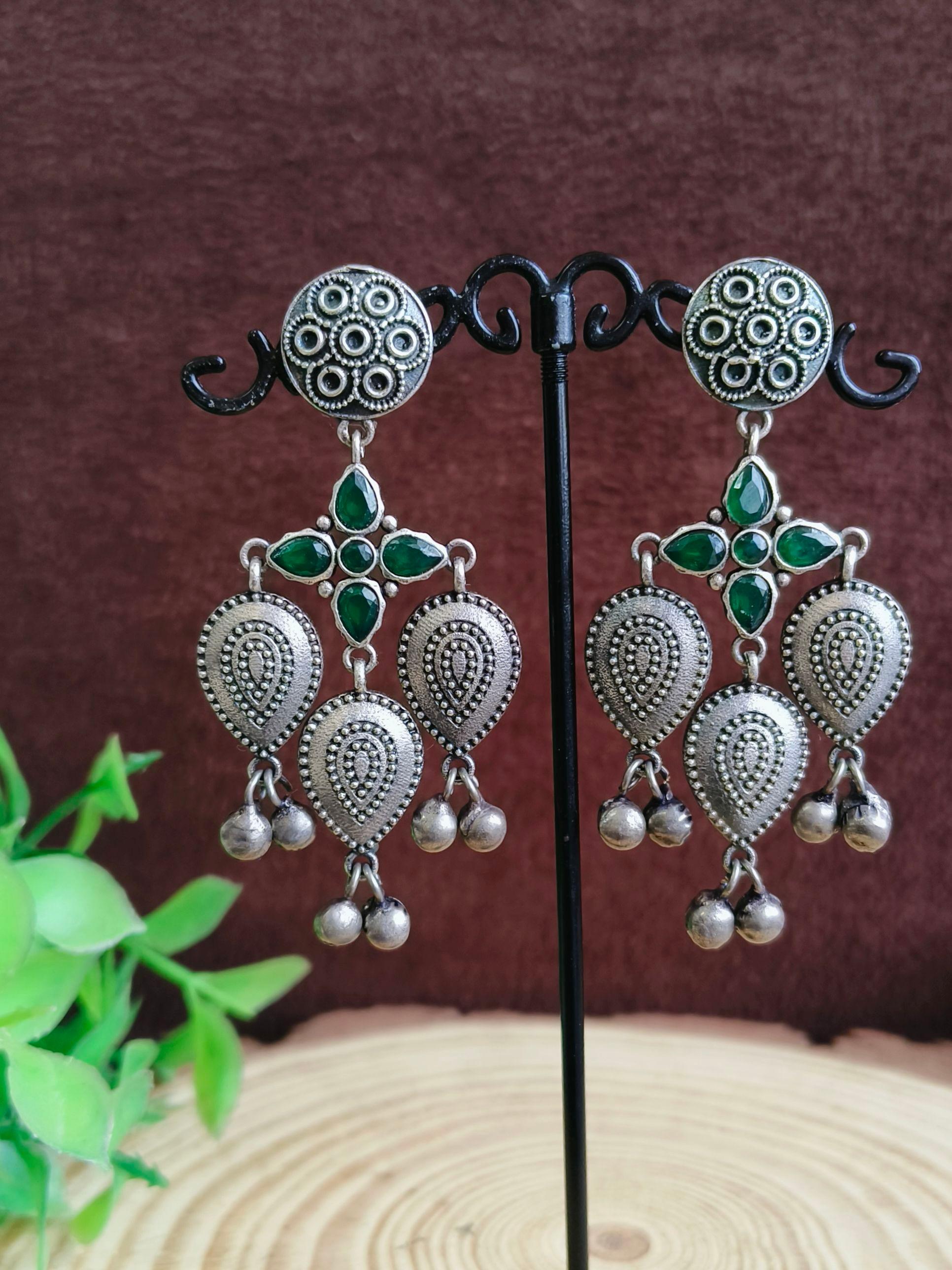 Oxidized Dangler Earrings