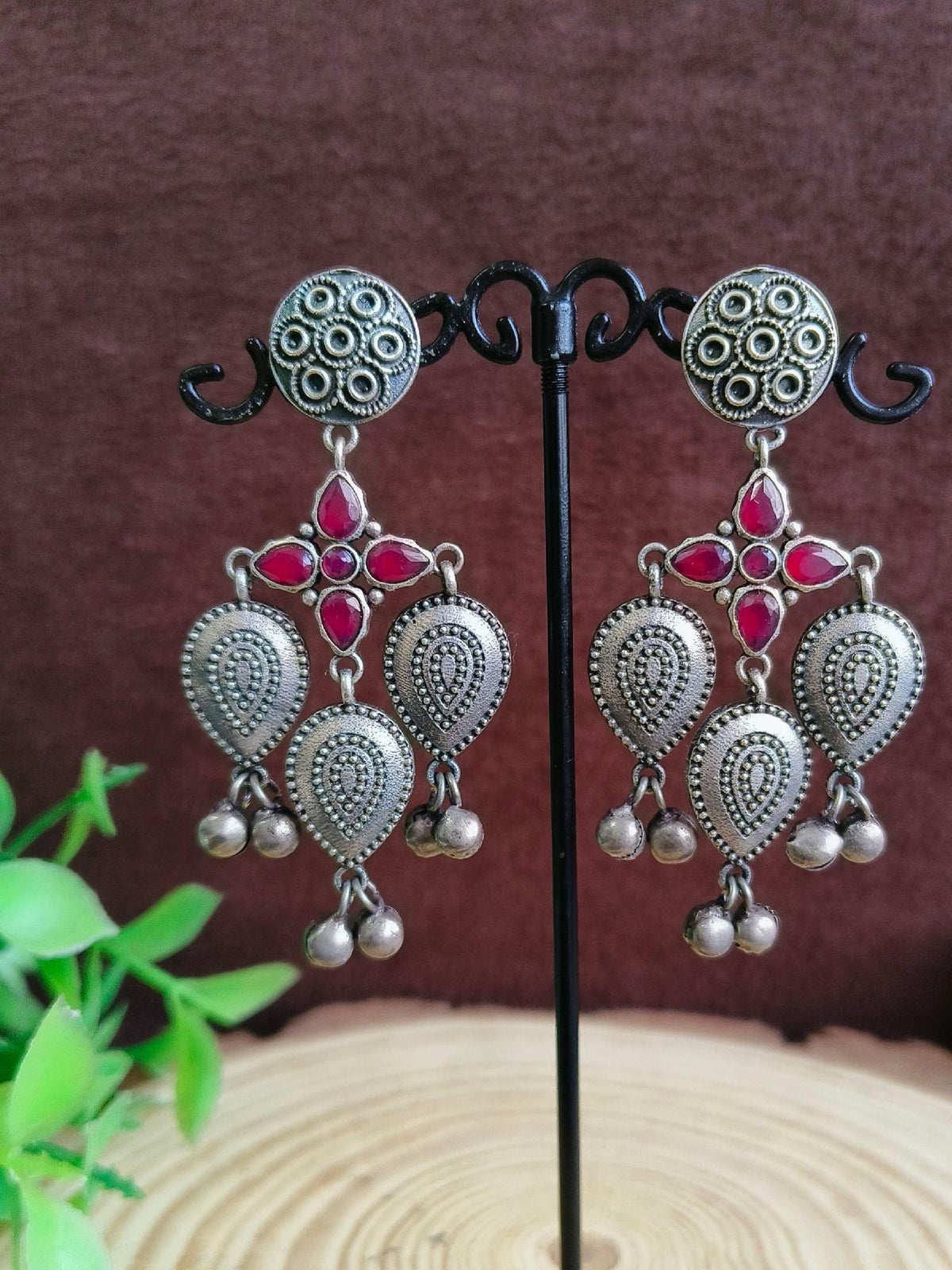 Oxidized Dangler Earrings