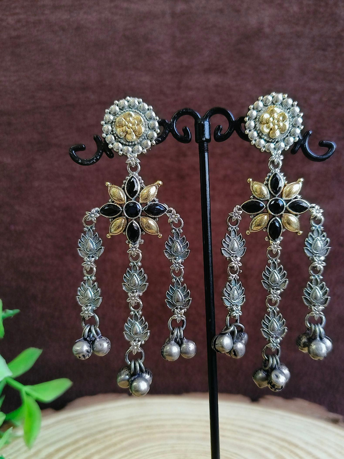 Traditional Oxidized Dangler Earrings | Dynamic Jewelove