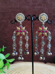 Traditional Oxidized Dangler Earrings | Dynamic Jewelove