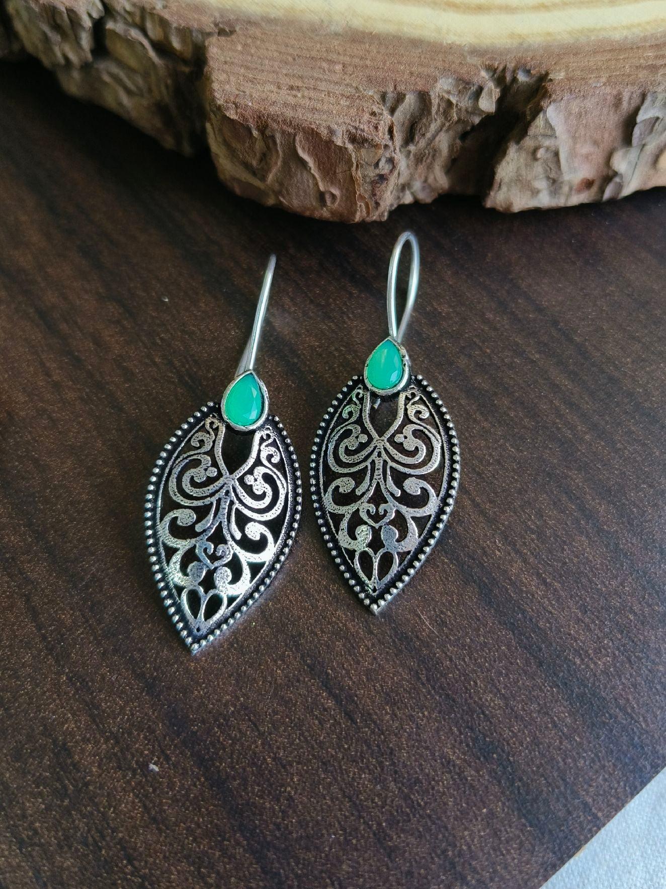 Oxidised Hook Earrings