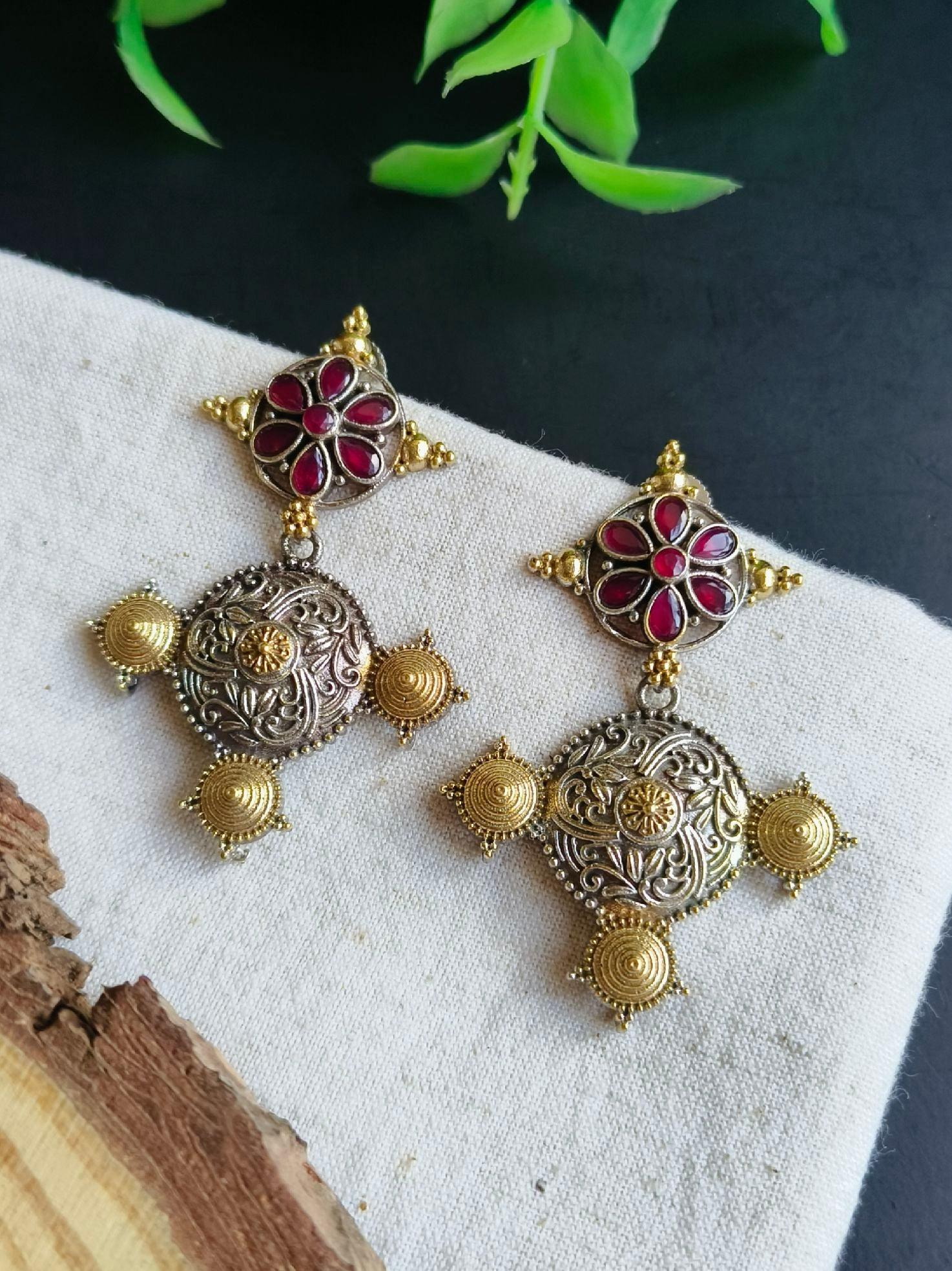 Golden Stud Earrings